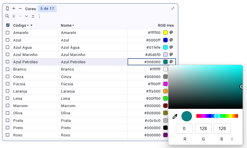 Color selector