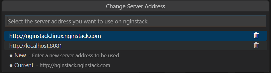 Change Server Address